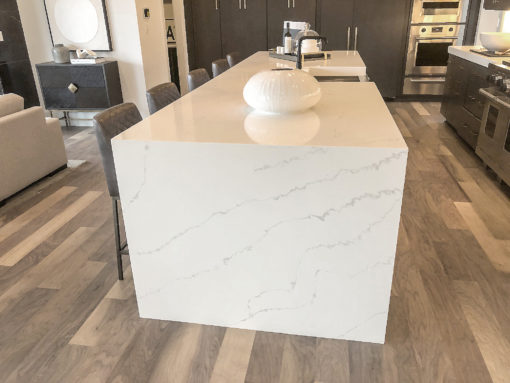 White Quartz Countertops - Calacatta Ultra White Quartz Countertops