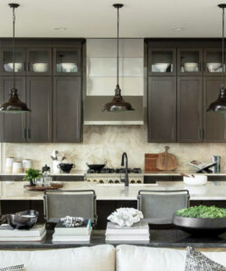 Close-up view of Taj Mahal Quartzite countertop featuring soft beige tones with delicate golden veining, offering a luxurious and natural stone aesthetic.