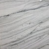 Statuario Quartzite countertops slab close-up showing white background and grey veining, Sterling VA